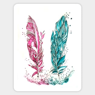 Two feathers Sticker